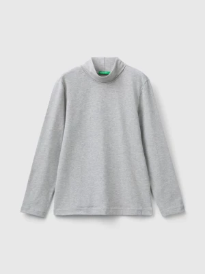 Benetton, Long Sleeve Turtleneck T-shirt, size L, Light Gray, Kids United Colors of Benetton