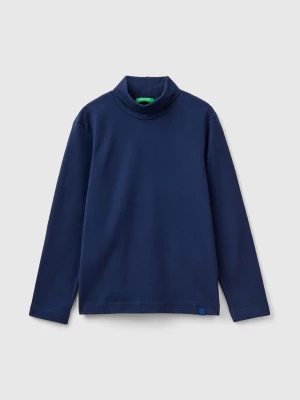 Benetton, Long Sleeve Turtleneck T-shirt, size M, Dark Blue, Kids United Colors of Benetton