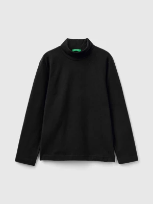 Benetton, Long Sleeve Turtleneck T-shirt, size S, Black, Kids United Colors of Benetton