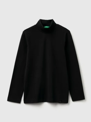 Benetton, Long Sleeve Turtleneck T-shirt, Size: XL, Black, Kids United Colors of Benetton