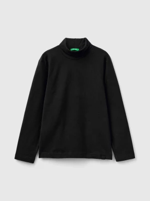 Benetton, Long Sleeve Turtleneck T-shirt, size XL, Black, Kids United Colors of Benetton