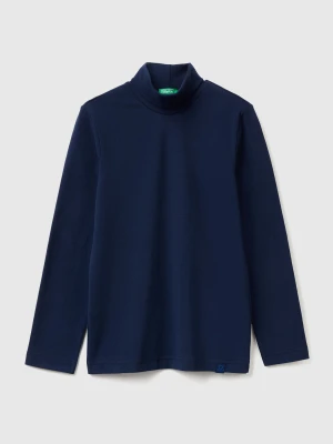 Benetton, Long Sleeve Turtleneck T-shirt, Size: XL, Dark Blue, Kids United Colors of Benetton