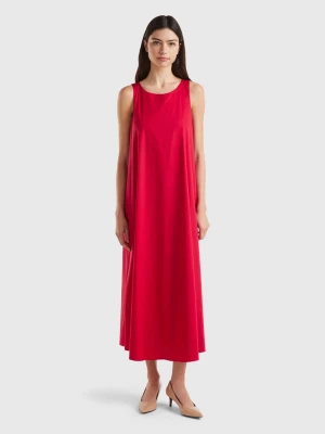Benetton, Long Sleeveless Dress, size L, Red, Women United Colors of Benetton