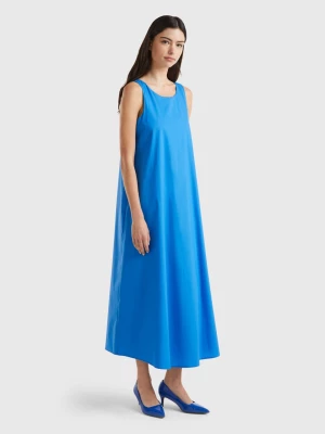 Benetton, Long Sleeveless Dress, size M, Blue, Women United Colors of Benetton