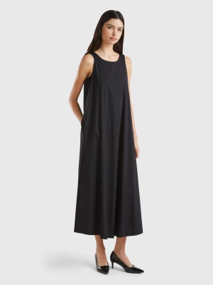 Benetton, Long Sleeveless Dress, size XL, Black, Women United Colors of Benetton