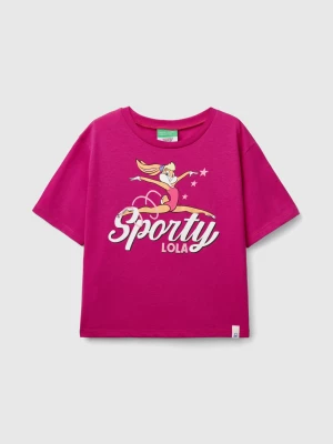 Benetton, ©looney Tunes Boxy Fit T-shirt, size 3XL, Fuchsia, Kids United Colors of Benetton