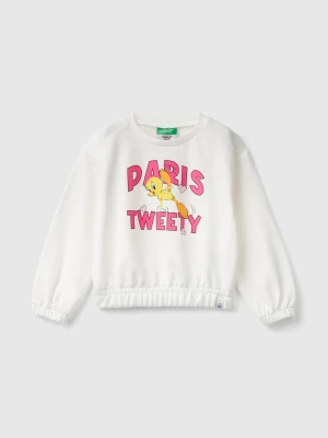 Benetton, ©looney Tunes Crew Neck Sweatshirt, size 116, Creamy White, Kids United Colors of Benetton