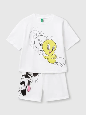 Benetton, ©looney Tunes Pyjamas, size XXS, White, Kids United Colors of Benetton