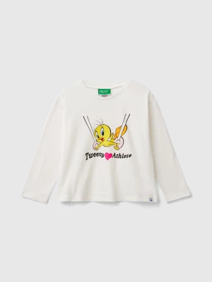 Benetton, ©looney Tunes T-shirt In Warm Organic Cotton, size 104, Creamy White, Kids United Colors of Benetton