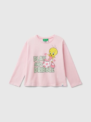 Benetton, ©looney Tunes T-shirt In Warm Organic Cotton, size 104, Pink, Kids United Colors of Benetton