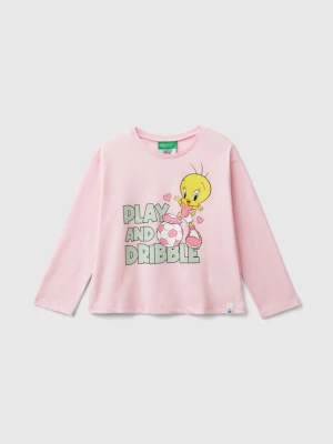 Benetton, ©looney Tunes T-shirt In Warm Organic Cotton, size 90, Pink, Kids United Colors of Benetton