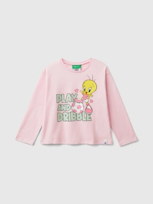 Benetton, ©looney Tunes T-shirt In Warm Organic Cotton, size 98, Pink, Kids United Colors of Benetton