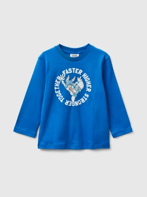 Benetton, Looney Tunes X Olympic Collection Blue T-shirt, Size: 116, Blue, Kids United Colors of Benetton