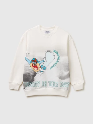 Benetton, Looney Tunes X Olympic Collection Cream Sweatshirt, Size: XL, Creamy White, Kids United Colors of Benetton