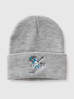 Benetton, Looney Tunes X Olympic Collection Gray Beanie, Size: S-L, Light Gray, Kids United Colors of Benetton