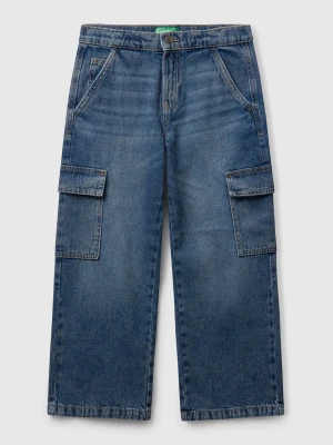 Benetton, Loose Fit Cargo Jeans, size XL, Blue, Kids United Colors of Benetton
