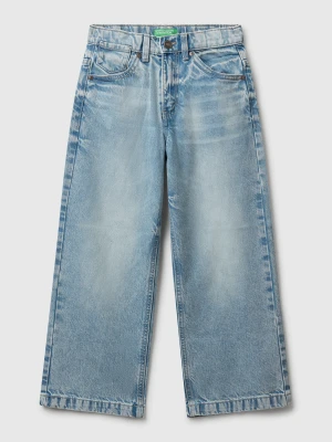 Benetton, Loose Fit Jeans, Size: S, Light Blue, Kids United Colors of Benetton