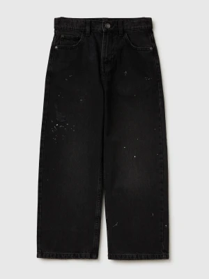 Benetton, Loose Fit Jeans, Size: XL, Black, Kids United Colors of Benetton