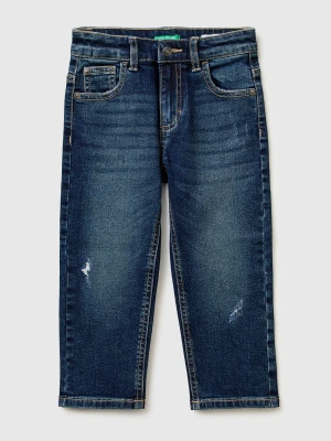 Benetton, Loose Fit Jeans With Tears, Size: 116, Blue, Kids United Colors of Benetton