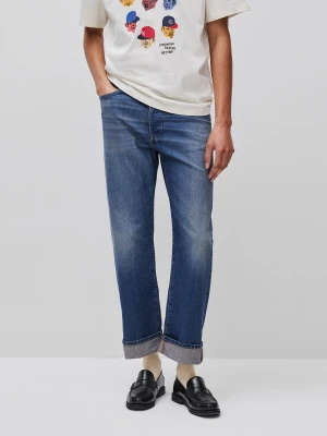 Benetton, Loose-fit Stonewashed Jeans, Size: 36, Blue, Men United Colors of Benetton