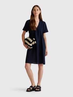 Benetton, Loose Short Dress, size XXS, Dark Blue, Women United Colors of Benetton