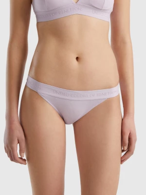 Benetton, Low-rise Underwear In Organic Cotton, size L, Lilac, Women United Colors of Benetton