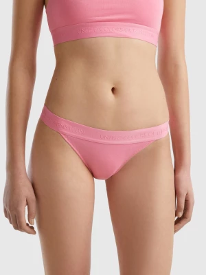 Benetton, Low-rise Underwear In Organic Cotton, size L, Pink, Women United Colors of Benetton