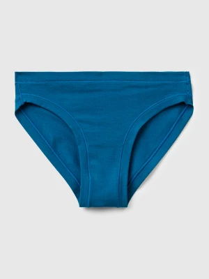 Benetton, Low-rise Underwear In Super Stretch Cotton, Size: OS, Teal, Women United Colors of Benetton
