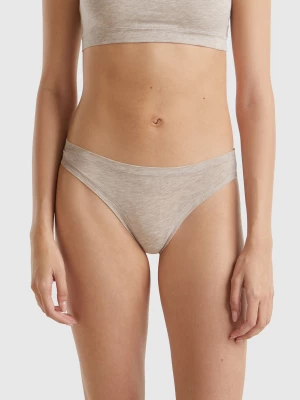 Benetton, Low Rise Underwear In Super Stretch Organic Cotton, size OS, Beige, Women United Colors of Benetton