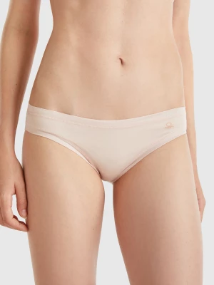 Benetton, Low Rise Underwear In Super Stretch Organic Cotton, size OS, Soft Pink, Women United Colors of Benetton