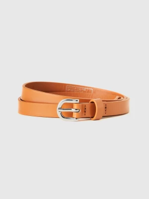 Benetton, Low Synthetic Patent Leather Belt, size S, Brown, Women United Colors of Benetton