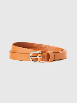 Benetton, Low Synthetic Patent Leather Belt, size XS, Brown, Women United Colors of Benetton