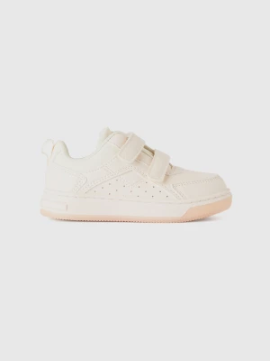 Benetton, Low-top Sneakers In Imitation Leather, size 27, Creamy White, Kids United Colors of Benetton