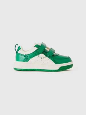 Benetton, Low-top Sneakers In Imitation Leather, size 24, Green, Kids United Colors of Benetton