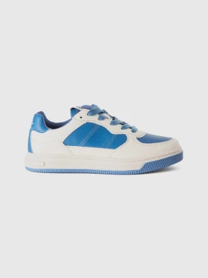 Benetton, Low-top Sneakers In Imitation Leather, size 35, Blue, Kids United Colors of Benetton