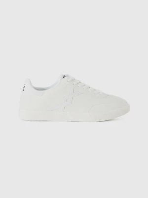 Benetton, Low-top Sneakers In Imitation Leather, size 35, Creamy White, Women United Colors of Benetton