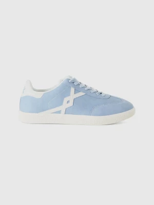 Benetton, Low-top Sneakers In Imitation Leather, size 35, Sky Blue, Women United Colors of Benetton