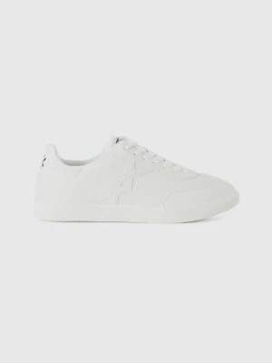 Benetton, Low-top Sneakers In Imitation Leather, size 38, Creamy White, Women United Colors of Benetton