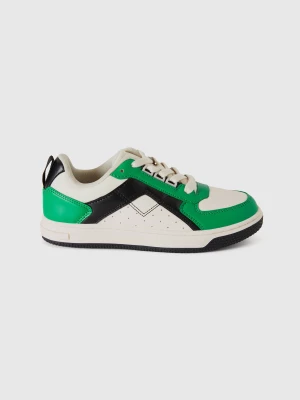 Benetton, Low-top Sneakers In Imitation Leather, size 38, Green, Kids United Colors of Benetton