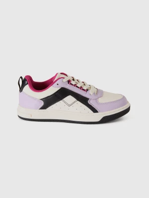 Benetton, Low-top Sneakers In Imitation Leather, size 35, Lilac, Kids United Colors of Benetton