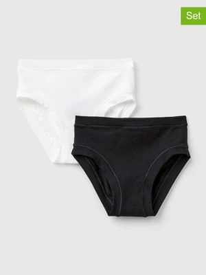 Benetton Majtki (2 pary) w kolorze czarno-białym rozmiar: 110