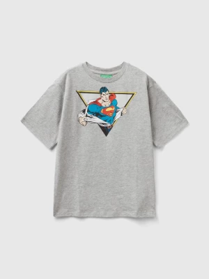 Benetton, Marl Gray Superman ©&™ Dc Comics T-shirt, size 3XL, Light Gray, Kids United Colors of Benetton