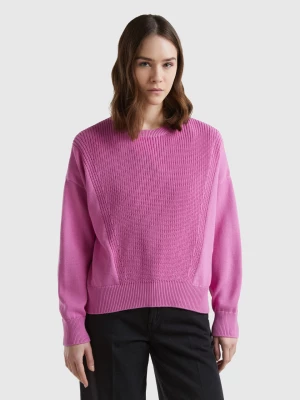 Benetton, Mauve Pink Cotton Sweater, size XXS, Mauve, Women United Colors of Benetton
