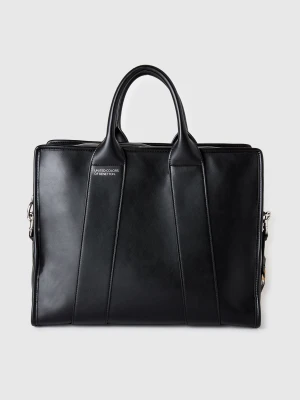 Benetton, Maxi Tote Bag, Size: OS, Black, Women United Colors of Benetton