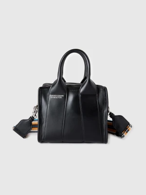 Benetton, Medium Tote Bag, Size: OS, Black, Women United Colors of Benetton