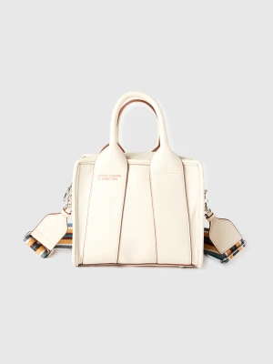 Benetton, Medium Tote Bag, Size: OS, Creamy White, Women United Colors of Benetton
