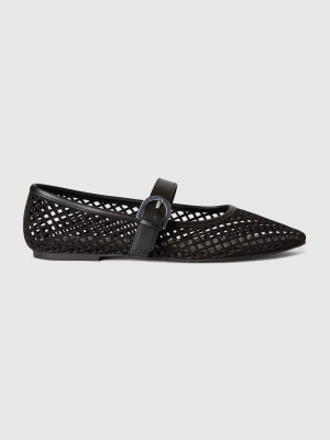 Benetton, Mesh Flats, size 41, Black, Women United Colors of Benetton
