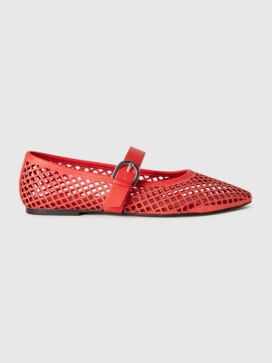 Benetton, Mesh Flats, size 41, Brick Red, Women United Colors of Benetton