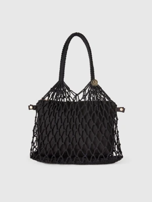 Benetton, Mesh Shopping Bag, size OS, Black, Women United Colors of Benetton