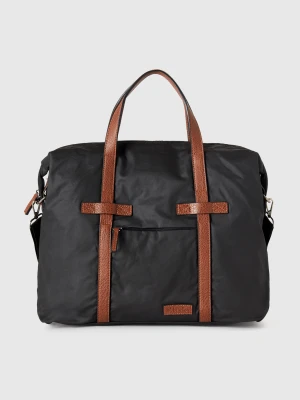 Benetton, Messenger Bag In Imitation Leather, Size: OS, Black, Men United Colors of Benetton